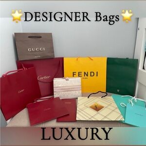🌟🌟TEN Assorted Designer Gift / 🛍️ Shopping Bags🌟🌟Like New
